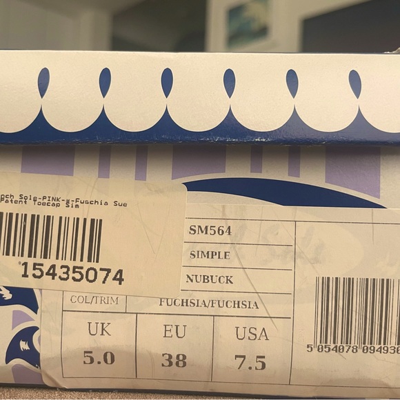 French Sole Ballet Shoes. Fushia, Nubuck and leather. Size EU 38. - Picture 6 of 7